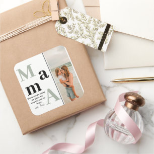 Adesivo Quadrado Dia de as mães personalizado - Fotografia e mensag