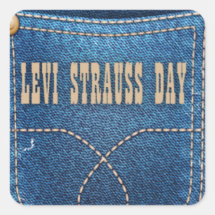 Adesivo Quadrado Dia de Levi Strauss - Dia de Apreciação