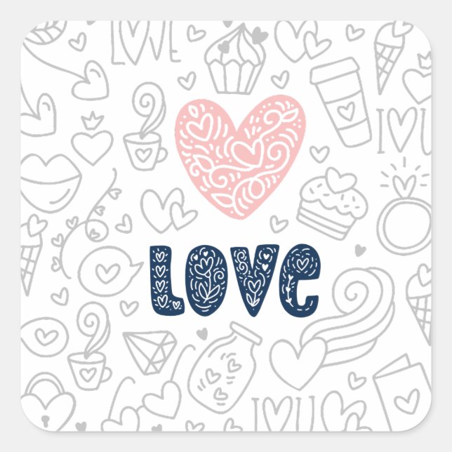 Adesivo Quadrado Dia de os namorados a ser meu (Frente)