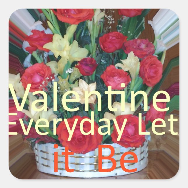 Adesivo Quadrado Dia de os namorados Art (Frente)