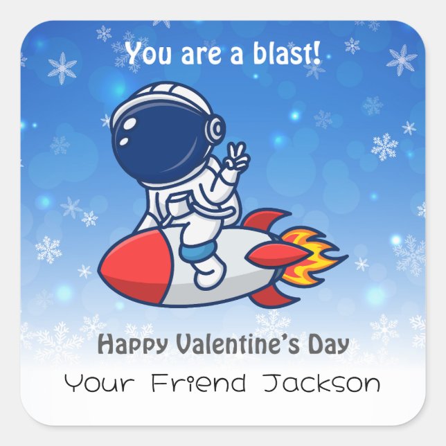 Adesivo Quadrado Dia de os namorados de sala de aula (Frente)