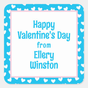 Adesivo Quadrado Dia de os namorados de salas de aula com muitos co