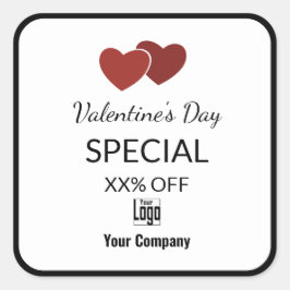Adesivo Quadrado Dia de os namorados Especial Itens de Marketing Pr