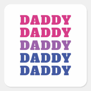 Adesivo Quadrado Dia de os pais de Pai do Orgulho Bissexual LGBTQ