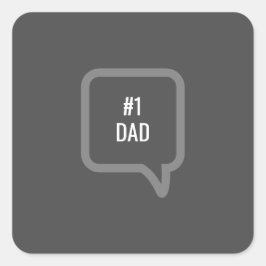 Adesivo Quadrado Dia de os pais de Pai Número 1 Personalizado