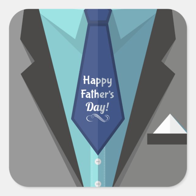 Adesivo Quadrado Dia de os pais Feliz (Frente)