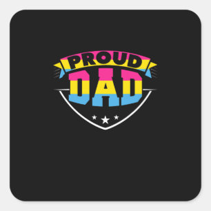 Adesivo Quadrado Dia de os pais  Filha Pansexual Pai Orgulhosa