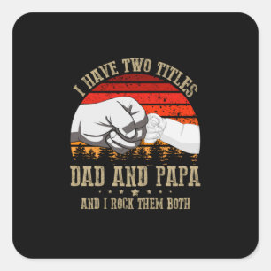Adesivo Quadrado Dia de os pais Tenho Dois Pais De Títulos E Papa