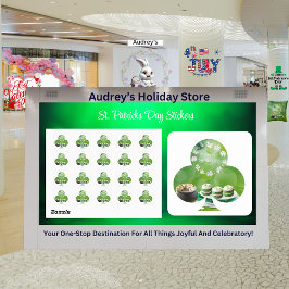 Adesivo Quadrado Dia de São Patrício