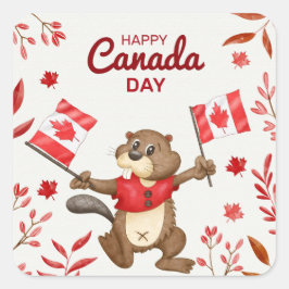 Adesivo Quadrado Dia do Canadá