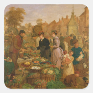 Adesivo Quadrado Dia do Mercado