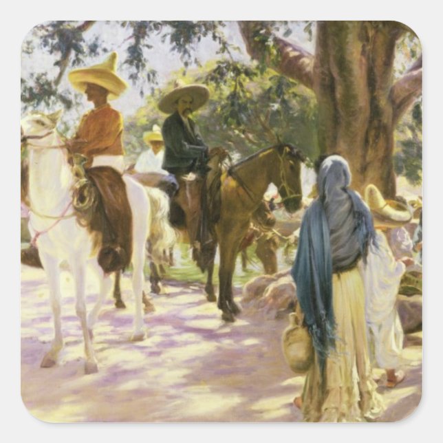 Adesivo Quadrado Dia do Mercado em San Gabriel, México (Frente)