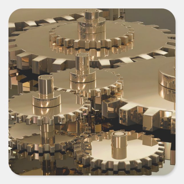 Adesivo Quadrado Dia do Pai em Gear (Frente)