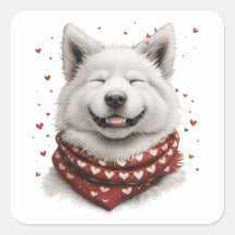Dia dos Namorados Samoyed Dog