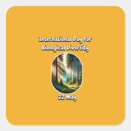 Adesivo Quadrado Dia Internacional da Biodiversidade