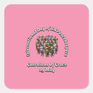 Adesivo Quadrado Dia Internacional das Forças de Paz das Nações Uni