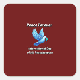 Adesivo Quadrado Dia Internacional das Forças de Paz das Nações Uni