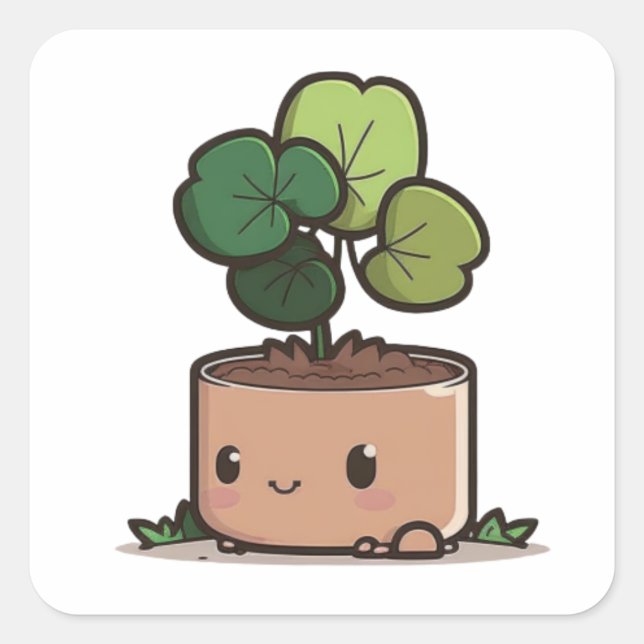 Adesivo Quadrado Dia Verde de São Patrício (Frente)