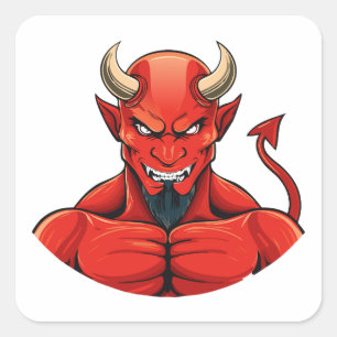 Adesivo Quadrado Diabo