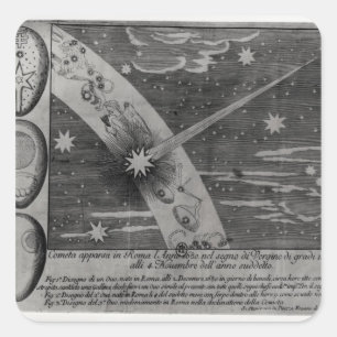 Adesivo Quadrado Diagrama astrológico do cometa