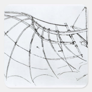 Adesivo Quadrado Diagrama de uma asa mecânica