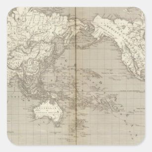 Adesivo Quadrado Diagrama do Planisphere do sistema solar