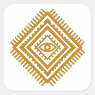 Adesivo Quadrado Diamante Protetor Amazigh Atlas — Berbere Tribal