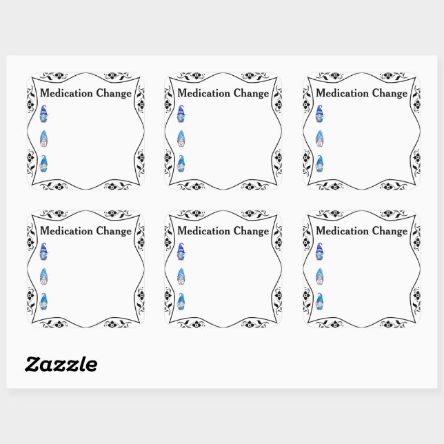 Adesivo Quadrado Diário de Integridade de Mudança de Medicamento (Folha)