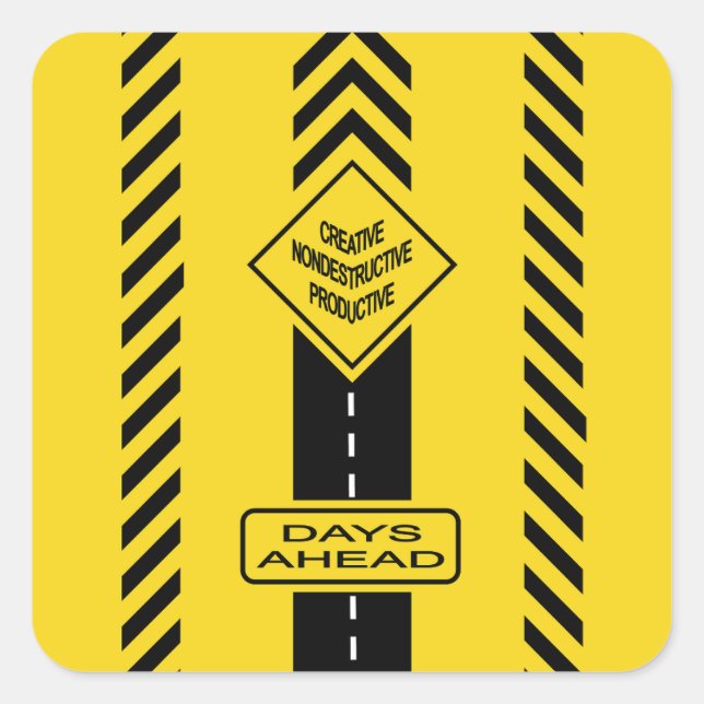 Adesivo Quadrado Dias à Frente (Frente)