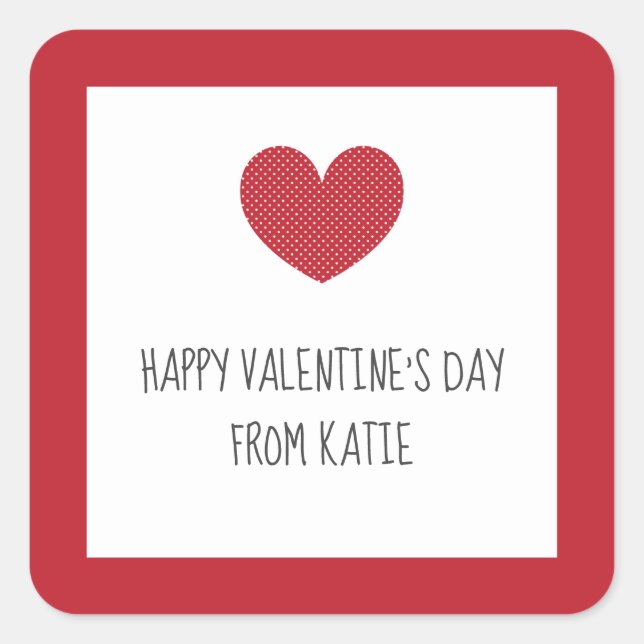 Adesivo Quadrado Dias de os namorados para namorados de sala de aul (Frente)