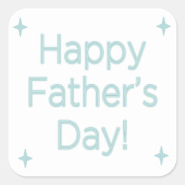 Adesivo Quadrado Dias de os pais felizes azuis em