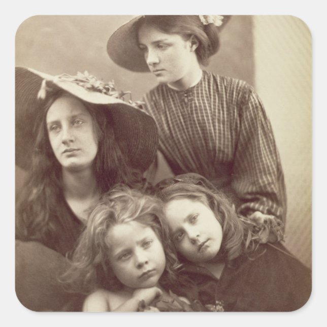 Adesivo Quadrado Dias de verão, c.1866 (impressão do albume de um (Frente)