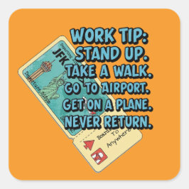 Adesivo Quadrado Dica de Trabalho