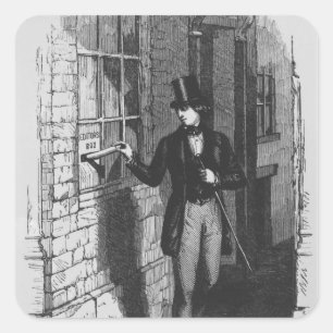 Adesivo Quadrado Dickens que coloca seu primeiro literário