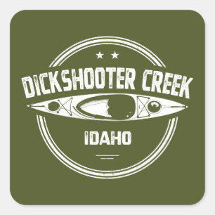 Adesivo Quadrado Dickshooter Creek Idaho Kayaking