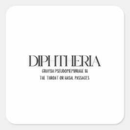 Adesivo Quadrado Difteria: Uma Representação Gráfica