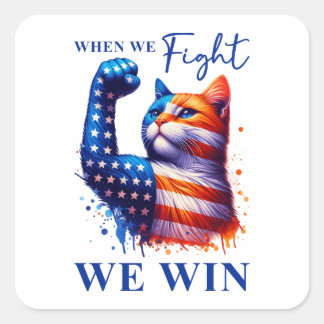 Adesivo Quadrado Diga a minha cara Lady Kamala EUA