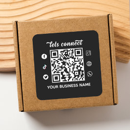Adesivo Quadrado Digitalizar para conectar código QR e texto person