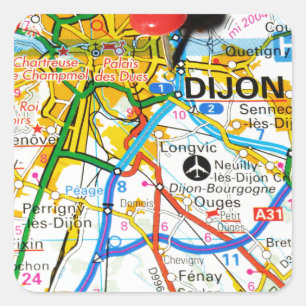Adesivo Quadrado Dijon, France