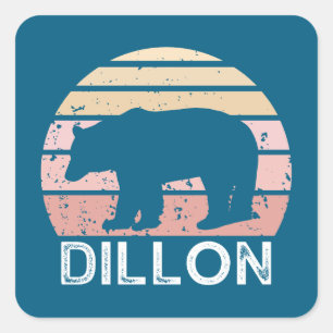 Adesivo Quadrado Dillon Colorado Retro Bear