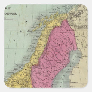 Adesivo Quadrado Dinamarca Suecia e Noruega