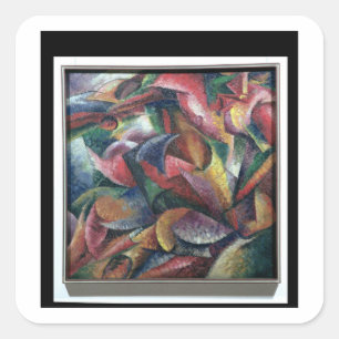 Adesivo Quadrado Dinamismo do corpo, 1913 (óleo em canvas)