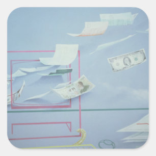 Adesivo Quadrado Dinheiro executivo mim