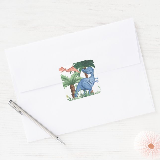 Adesivo Quadrado Dino Buddies I (Envelope)