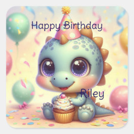 Adesivo Quadrado Dino Delight Stickers