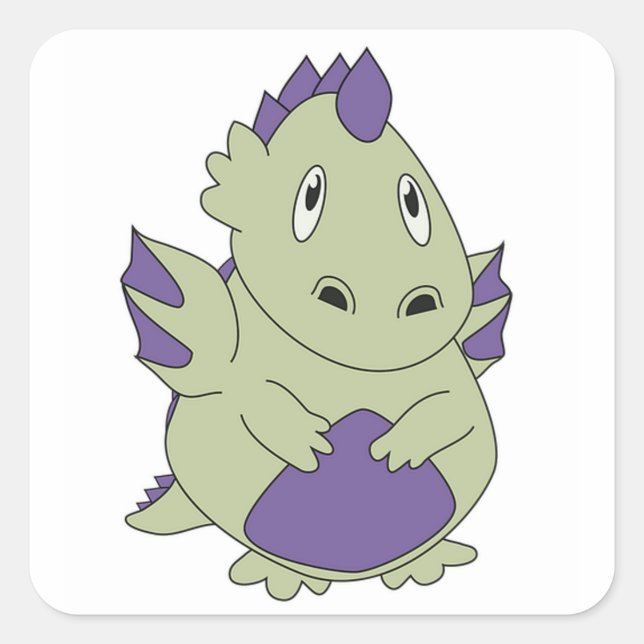 Adesivo Quadrado Dinossauro (Frente)