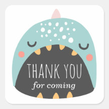 Dinossauro azul. Obrigado de aniversário para vir