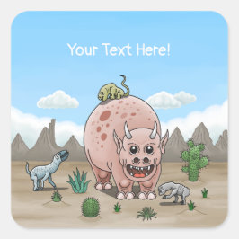 Adesivo Quadrado Dinossauro Fantasma