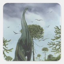 Dinossauros Antigos, Sauroposeidon com Pássaros Vo
