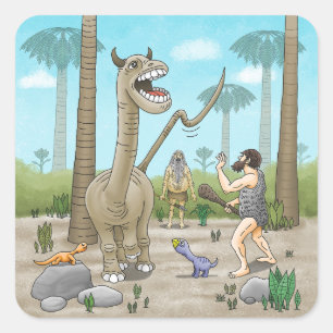 Adesivo Quadrado Dinossauros atendem à idade da pedra
